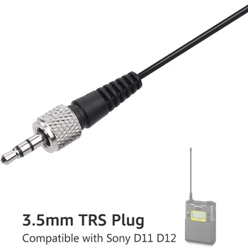 ACEMIC M21 Clip-On Kondensatoriaus Lavalier Microphone Mic 3.5 mm TRS Plug 1M Kabelis Sony D11 D12