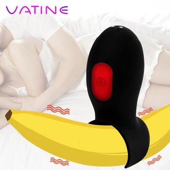 VATINE 9 Greičiu Vyrų Masturbator Varpos Treneris Vibratoriai Sekso žaisliukai Vyrams Blizgesys Naudotis Vibratorius Nedelsiant Mokymo