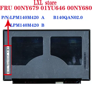 T490 LCD ekraną, skirtą thinkpad 20N2 20N3 LCD 14.02560*1440 IP Akinimo 40pin LPM140M420 B140QAN02.0 00NY679 01YU646 00NY680