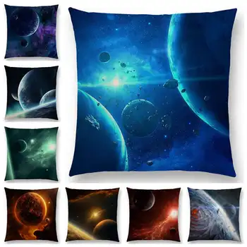 Paslaptingas Visatos Didžioji Kosmoso Gražus Planetų Fantazijos Galaxy Svajonė Žvaigždžių Spalvinga Pagalvėlė Padengti Sofa Mesti Pagalvės Užvalkalą