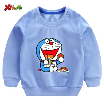 Berniukų, Mergaičių Megztiniai 2020 M. Rudenį Bamblys Berniukų Megztiniai, Dydis 2-7T Puloveris Doraemon Gyvūnų Spausdinti Hoodie Baby Vaikiški marškinėliai