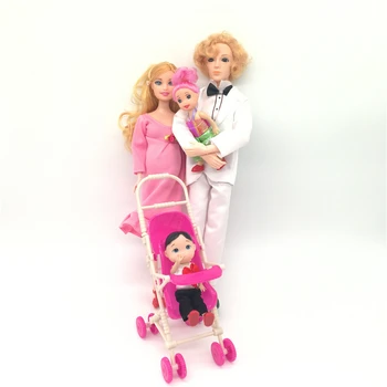 1 Set Naujų Mergaičių Žaislas Lėlės Nėščia Babyborn Šeimos Ken Žmona Vežimėliai su Vežimėliais už Lėlės Reikmenys, Žaislai Vaikams, Dovana