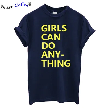 NAUJAS Harajuku MERGINOS GALI PADARYTI BET kokį Laišką, Print T-marškinėliai Moterims GALIA Atsitiktinis marškinėliai moterims Lady Moterų trumpomis rankovėmis Viršūnes