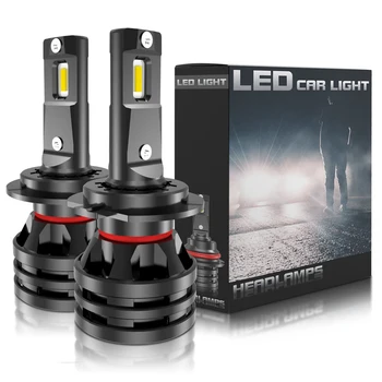 2x LED H7 Automobilių Žibintai 16000LM H11 LED Lempos Automobilių Žibintų Lemputes H1 H4 H8, H9 9005 HB3 HB4 9006 Turbo H3 9012 LED Lemputės 12V 24V