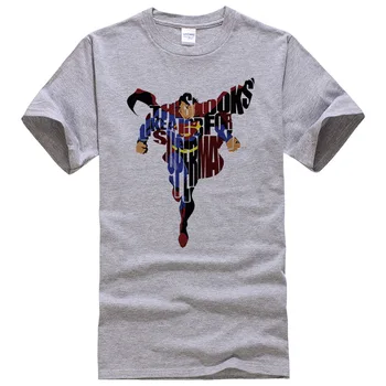 Laiškas Supermenas Atspausdinta Marškinėliai Vasaros Medvilnės marškinėliai vyrams Trumpas rankovėmis Viršūnes Atsitiktinis Camiseta Tees #005