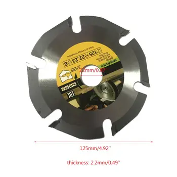 125mm 6T diskinio Pjūklo Ašmenys Multitool Šlifuoklis Pamačiau Diską Karbido Medienos Pjovimo Disko Drožyba Geležtės Kampas Smulkintuvai