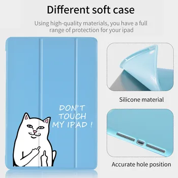 Funny Cat iPad Mini 1 2 3 4 5 Atvejais Minkšto Silikono Atgal Funda 