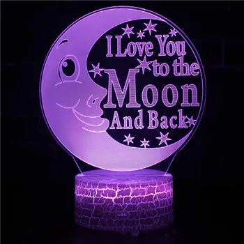 Romantiškos Meilės Dovana Draugei Vaikinas 7 Spalvų Keitimas 3D Lempa USB Žibintai Jubiliejų Pateikti Valentino Diena Dovana