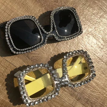 2019 naujas ovalo formos deimantų retro mados Europoje ir Amerikoje ponios asmenybės UV400 akiniai nuo saulės