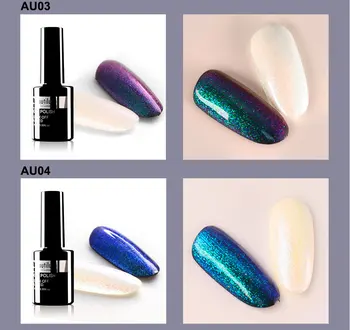 Beautilux Nagų Gelis lenkijos Aurora Opal Blizgučiai Spalvotas Gelis Nagų Lakas Mirkti Off UV LED Nails Art Dizaino Gelis Nagų Lakas 10ml
