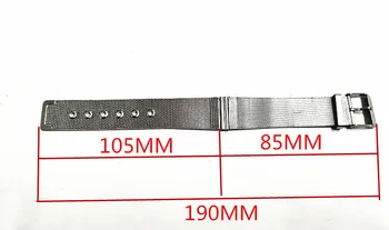 Didmeninė 10VNT/daug Milano Watchband 12mm kaip 14mm 16mm 18mm 20mm Nerūdijančio Plieno Žiūrėti juostos storis 0,4 mm