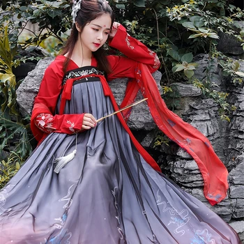 Ponios Hanfu Senovės Kinų Kostiumas Tang Dinastijos Tiktų Liaudies Suknelė Moterims Princesė Pasakų Festivalis Komplektus Šokių Drabužiai ханфу