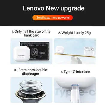 Lenovo LP40 TWS Belaidės Ausinės bluetooth 5.0 Stereo HD kalbėti su Mic Ausinės Touch Kontrolės Ausines auriculares 300mAh