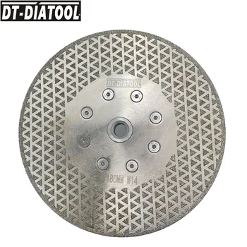 DT-DIATOOL 1pc Electroplated Deimantinis Pjovimo Diskas, Šlifavimo Ratas Abiejų pusių Padengtas pjauti Pjovimo Marmuro Plytelių M14 Sriegiu