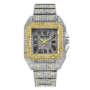 CURDDEN Prabangos Prekės ženklo Laikrodžiai Mens Mados Deimantų Lydinio Juostos Kalendoriaus Kvarco Žiūrėti Aukso Dizaineris Žiūrėti Montres de Marque de Luxe