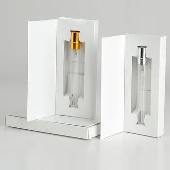 50Pieces/Daug 5ML Pritaikoma Popieriaus Dėžės Ir Stiklinis Kvepalų Buteliukas Su Purkštuvu Tuščias Parfum Pakuotės LOGOTIPĄ dovanų