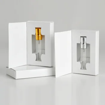 50Pieces/Daug 5ML Pritaikoma Popieriaus Dėžės Ir Stiklinis Kvepalų Buteliukas Su Purkštuvu Tuščias Parfum Pakuotės LOGOTIPĄ dovanų