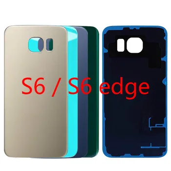 Samsung Galaxy S6 krašto G920F G925F SM-G920F SM-G925F Galinį Dangtelį Mobiliojo Telefono Korpuso Galinis Atveju S6 krašto Baterijos, Stiklo Atveju