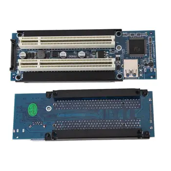 PCI-E Express X1 Dual PCI Riser Pratęsti Adapterio plokštę su 1M USB3.0 Kabelį už WIN2000/XP/Vista/Win7/Win8/LINUX Pridėti Kortelės Naujas