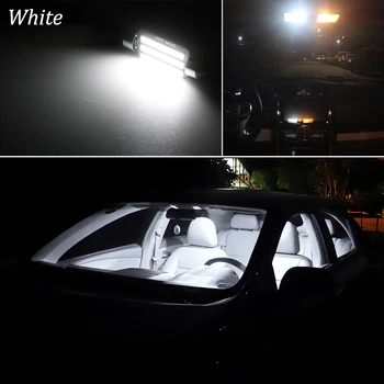 15vnt Baltos spalvos Klaidų Canbus LED interjero šviesos + Licenciją Plokštelės lempa, Rinkinys, Skirtas 