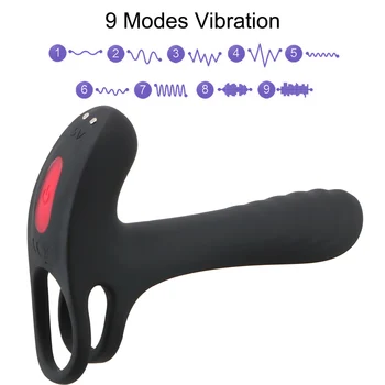 VATINE Klitorį Stimuliuoja Spenelius Massager Su Cockring Sekso Žaislų Pora Orgazmas Varpos Erekcija Ilgalaikis G-taško Vibratorius