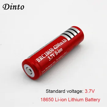 Dinto 2vnt 4200 mAh 3.7 V 18650 Ličio Li-ion baterijos Įkraunamos Baterijos LED Žibintuvėlį, Fakelą Lazerio Pen