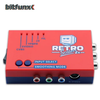 Originalus Bitfunx RetroScaler2x A/V HDMI Konverteris ir Line-doubler Retro Žaidimų Pultai PS2/N64/NE/SEGA Dreamcast