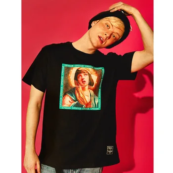 Mergelės Marijos vyriški Marškinėliai 2020 Juokinga Atspausdintas Trumpas Rankovės Tshirts Vasaros Hip-Hop Marškinėliai Streetwear Atsitiktinis vatos Pagaliukai Tees Naujas