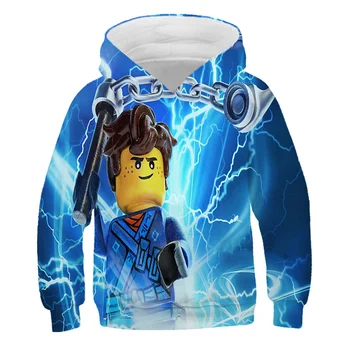 Berniukų Megztiniai Legoes Ilgas Rankovėmis Vaikai Ninjago Merginos hoodies/berniukas mergaitė palaidinukė Animacinių filmų Hoodies Stiliaus 2021