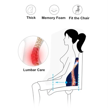 PurenLatex Atminties Putų Pagalvės Nugaros Juosmens atrama Stuburo Stuburgalio Apsaugoti Trinkelėmis Ortopedijos Lėtai Atgalinį Slėgį Kėdės Pagalvėlės