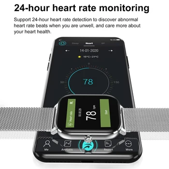 Nauji DT35 Smart Žiūrėti 2020 EKG PPG PPG+HRV Matavimo Technologija 