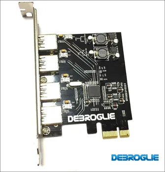 Didelės Spartos 4 Port USB 3.0 USB3.0 PCIE PCI Express Kontrolės Pratęstas Kortelės Adapterį Pultas, skirtas 