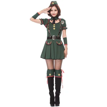 Halloween kostiumai cosplay klubo vakarėlis klubo kostiumas karinė žalia policijos kostiumas sailor drabužius cosplay kostiumų 9Pcs/set