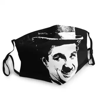 Neįmanoma Charlie Unisex Dulkėms Burną Padengti Chaplin Komiksų Veikėjas Apsaugos Kaukę, Respiratorių Vyrams, Moterims