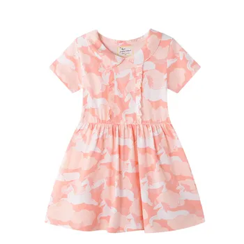 Šokinėja Metrų Princai Šalies Tutu Vasaros Suknelės Apykaklė Vienaragiai Kūdikių Drabužiai Karšto Pardavimo 2020 Vaikai Tunika Gyvūnų Mergaičių Suknelės