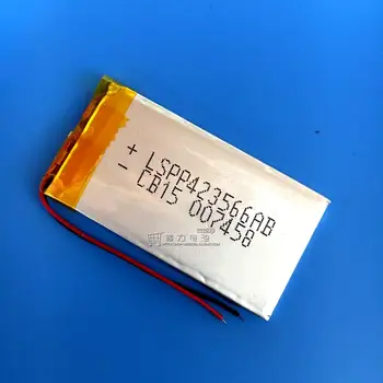 3,7 V ličio polimero baterija, 423566 1500mAh navigator, PSP e-knygos diktofonas Li-ion Ląstelių