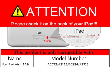 Funda iPad 4 Oro 2020 10.9 colių Su Pieštukas Turėtojas PU Odos Padengti iPad 4 Oro 10.9 Atveju 4 A2072/A2316/A2324/A2325
