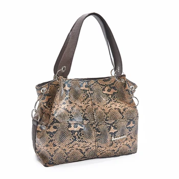 CROWDALE rankinės moterų pečių krepšys aukštos kokybės gyvatė dizaineris derliaus moterų nešti maišą su dirželiu užtrauktuku rankinės