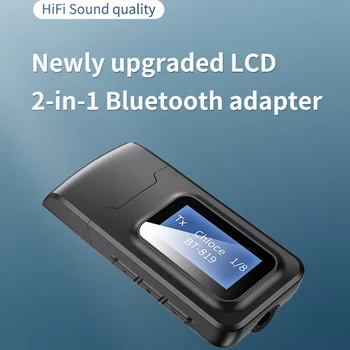 Bluetooth 5.0 o Imtuvas Siųstuvas LCD Ekranas 3.5 mm AUX-Jack Stereo USB Dongle Belaidžio ryšio Adapteris, skirtas Automobilių PC TV
