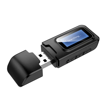 Bluetooth 5.0 o Imtuvas Siųstuvas LCD Ekranas 3.5 mm AUX-Jack Stereo USB Dongle Belaidžio ryšio Adapteris, skirtas Automobilių PC TV