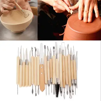 22pcs Molio Keramika, Drožyba Nustatyti, Žvakių, Keramikos Įrankis Skulptūrų Priėmimo Modeliavimas