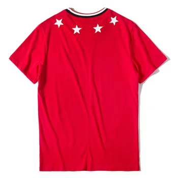 Naujas 2019 Vyrų Naujovė siuvinėjimo Žvaigždės, Klasika T Marškinėliai T-Shirt Hip-Hop Riedlentė Gatvės Medvilnės Marškinėliai Tee Viršuje Kenye #041