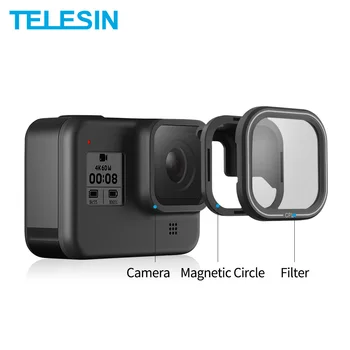 TELESIN 4Pack ND8 ND16 ND32 CPL Magnetinis Filtras Nustatytas Objektyvas Raštas TP CPL Filtras Gopro Hero 8 Veiksmo Kameros Lęšis Accessoreis