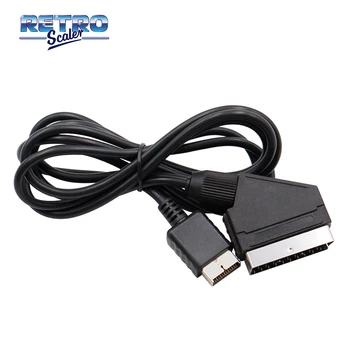 RetroScaler RGB 1,8 m Scart Cable for PS2/PS1 Žaidimų Konsolės