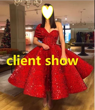 VARBOO_ELSA Vieną Petį Seksualus arabų Kaftan Dubajus Raudona Gliter Kamuolys Suknelė Oficialų Vakarą Prom Šalis Suknelė Suknelė Elegantiškas Suknelės
