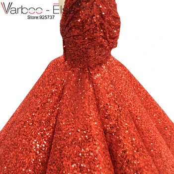 VARBOO_ELSA Vieną Petį Seksualus arabų Kaftan Dubajus Raudona Gliter Kamuolys Suknelė Oficialų Vakarą Prom Šalis Suknelė Suknelė Elegantiškas Suknelės
