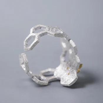 VLA Nekilnojamojo 925 Sidabro Asmeninį Dizaino Avilys Žiedas Moterų Kūrybos Puikus Bičių Atidarymo Reguliuojamo Dydžio Žiedas Papuošalai