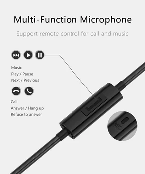 Prekės In-ear Metalo Ausines Žaidimas HIFI Bass Stereo Ausinės Laidinio L plug Mikrofonas skirtas iPhone /Xiaomi 