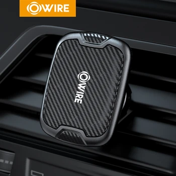 OWIRE Magnetinio Automobilinį Laikiklį Universalus Telefono Turėtojas Ląstelių Mobiliojo Telefono Laikiklis Stovėti Už Automobilio Oro Angos Mount GPS Anglies pluošto Turėtojas