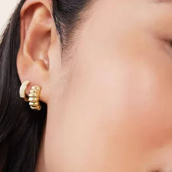 Charlotte aukso stambusis stud auskarai moterims, nerūdijančio plieno elegantiškas minimalizmas mados unikalus auskarai mados 2021